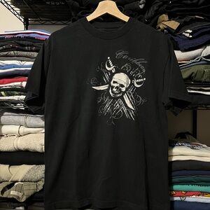 Men's Black Skull Graphic Tee